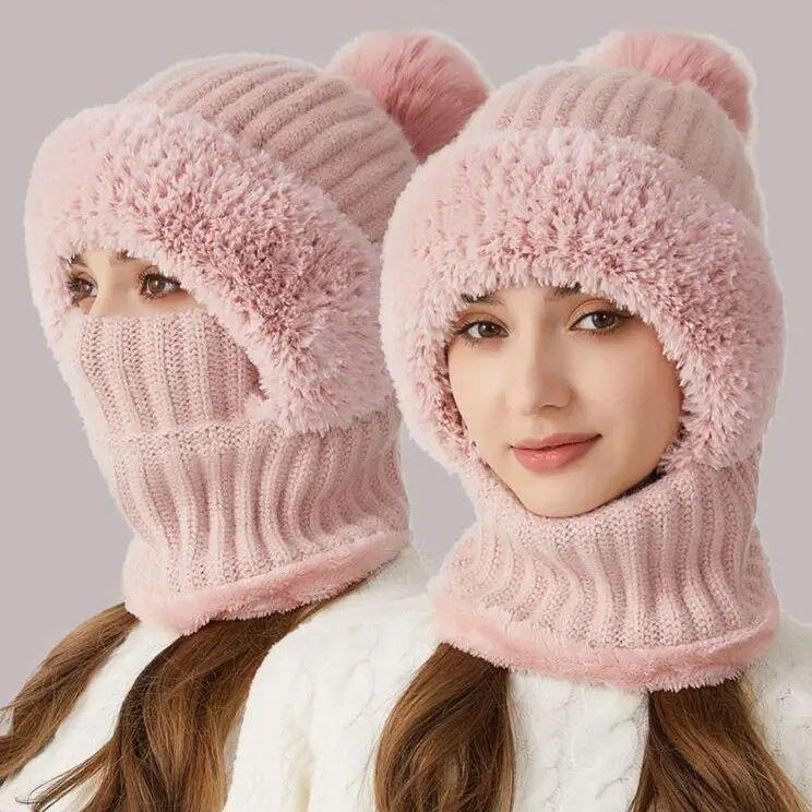 💥[Black Friday Sale]🖤Hat, scarf, and face mask three-in-one set