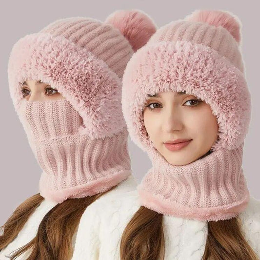 💥[Black Friday Sale]🖤Hat, scarf, and face mask three-in-one set