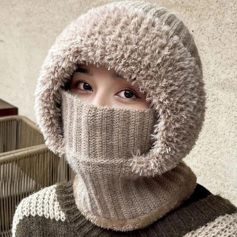 💥[Black Friday Sale]🖤Hat, scarf, and face mask three-in-one set