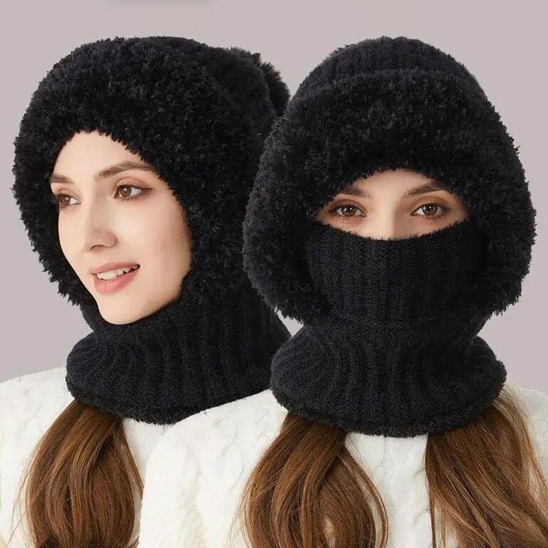 💥[Black Friday Sale]🖤Hat, scarf, and face mask three-in-one set