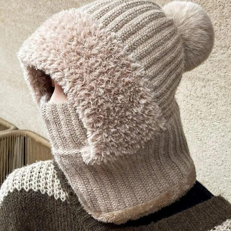 💥[Black Friday Sale]🖤Hat, scarf, and face mask three-in-one set